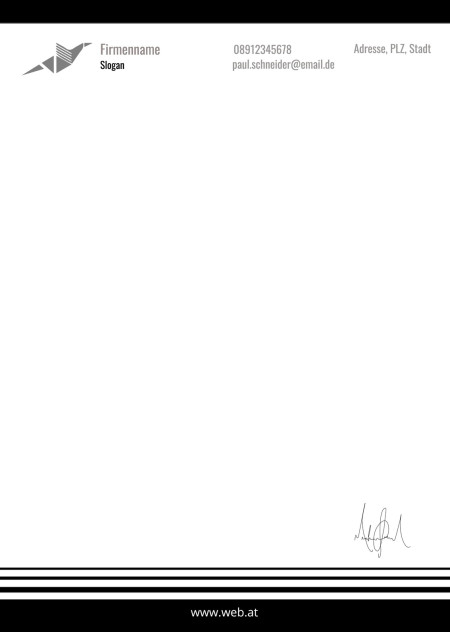 Briefpapier - Schablone ID 17709