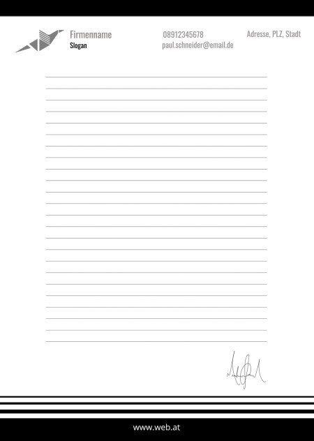 Briefpapier - Schablone ID 17710