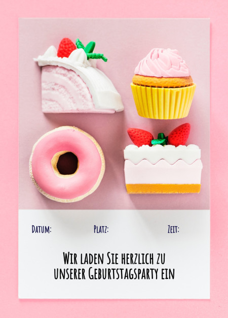 Partyeinladungen - Schablone ID 17939