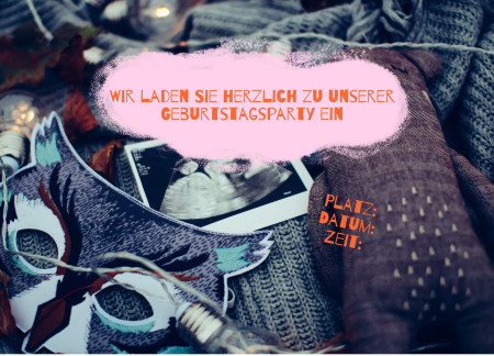 Partyeinladungen - Schablone ID 17940