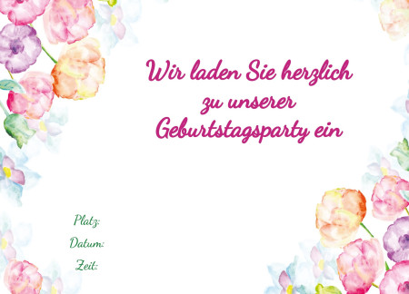 Partyeinladungen - Schablone ID 17944