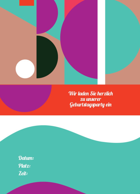 Partyeinladungen - Schablone ID 17946