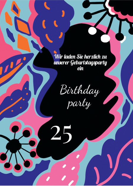 Partyeinladungen - Schablone ID 17948