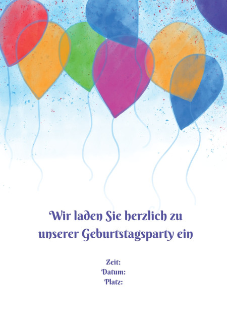 Partyeinladungen - Schablone ID 17951