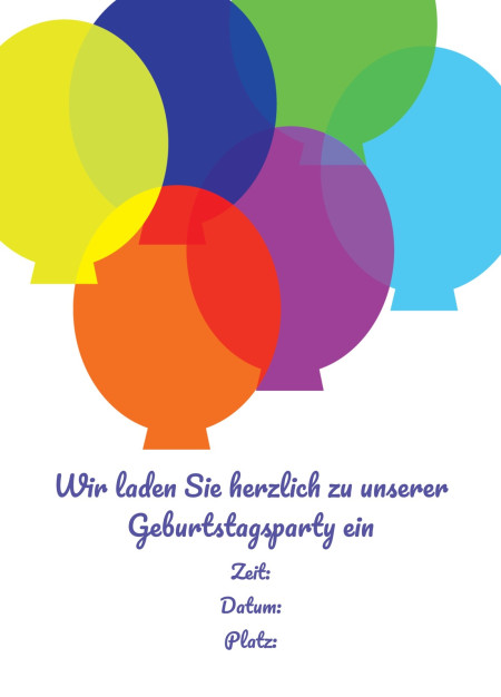 Partyeinladungen - Schablone ID 17956