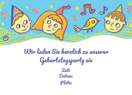 Partyeinladungen - Schablone ID 17957