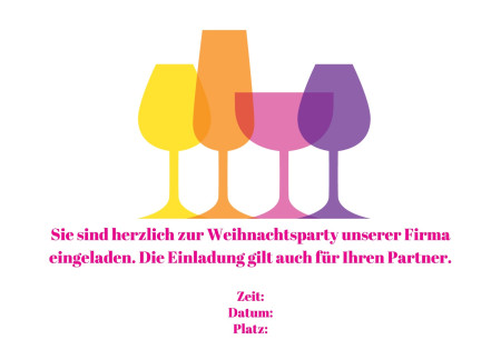 Partyeinladungen - Schablone ID 17962