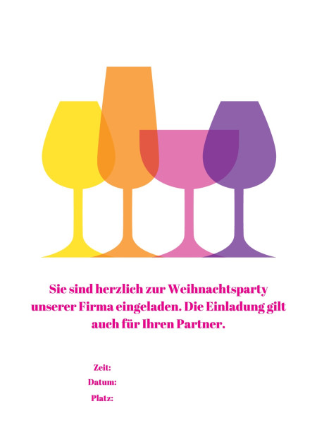 Partyeinladungen - Schablone ID 17963