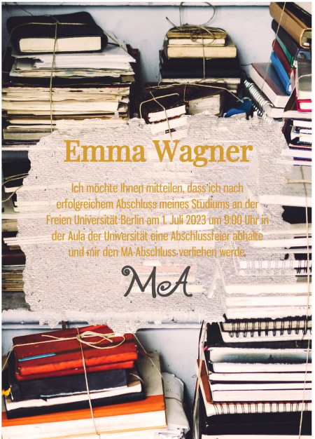 Abschluss Einladungskarten - Schablone ID 18020