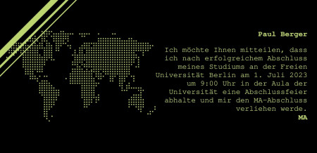 Abschluss Einladungskarten - Schablone ID 18034