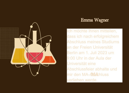 Abschluss Einladungskarten - Schablone ID 18048