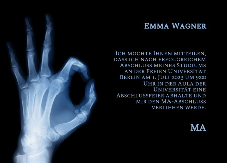 Abschluss Einladungskarten - Schablone ID 18054