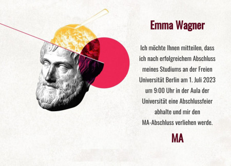 Abschluss Einladungskarten - Schablone ID 18057