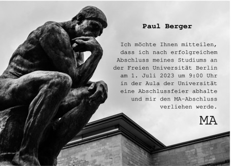 Abschluss Einladungskarten - Schablone ID 18058