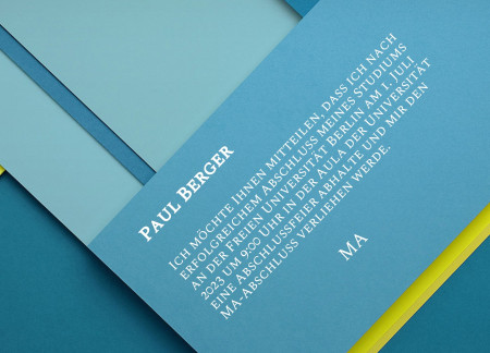 Abschluss Einladungskarten - Schablone ID 18069