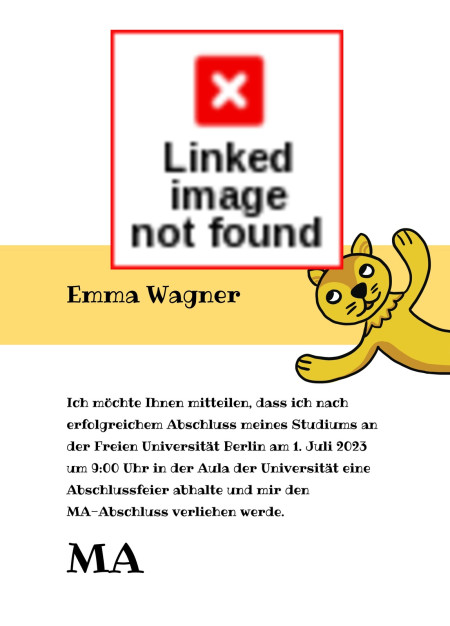 Abschluss Einladungskarten - Schablone ID 18072