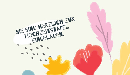 Einladungen zur Hochzeitsfeier - Schablone ID 18176