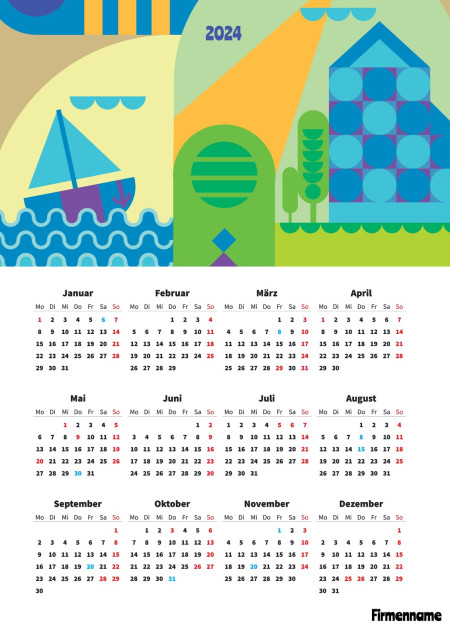 Jahreskalender - Schablone ID 18321