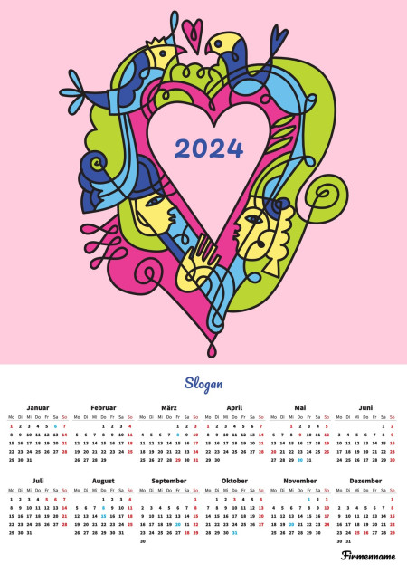 Jahreskalender - Schablone ID 18349