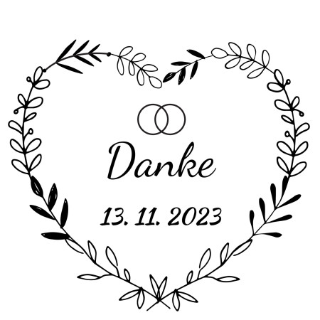 Runder Hochzeitsstempel - Schablone ID 18429